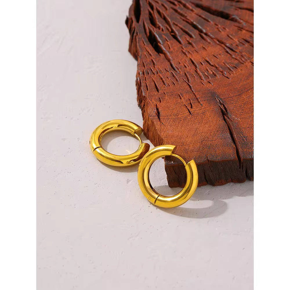 Chunky Gold Hoop Earrings