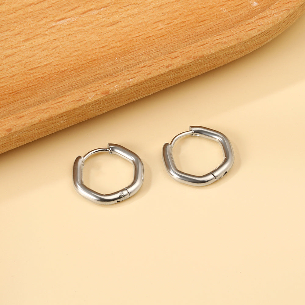 Faceted Hoop Earrings