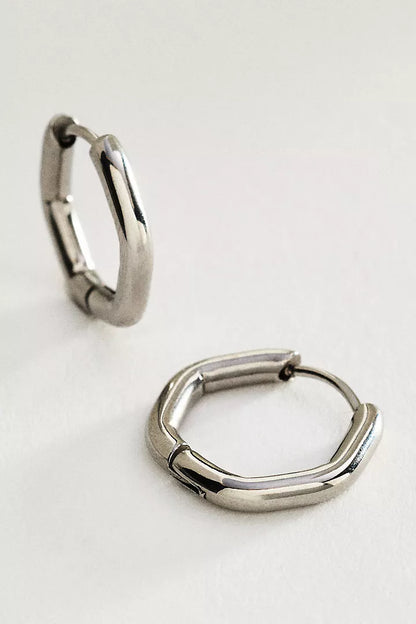 Faceted Hoop Earrings