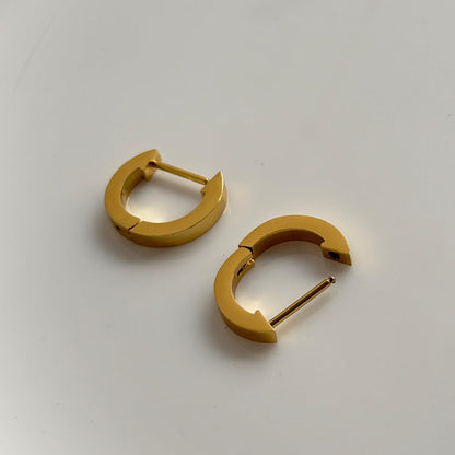 U Styled Gold Hoop Earrings
