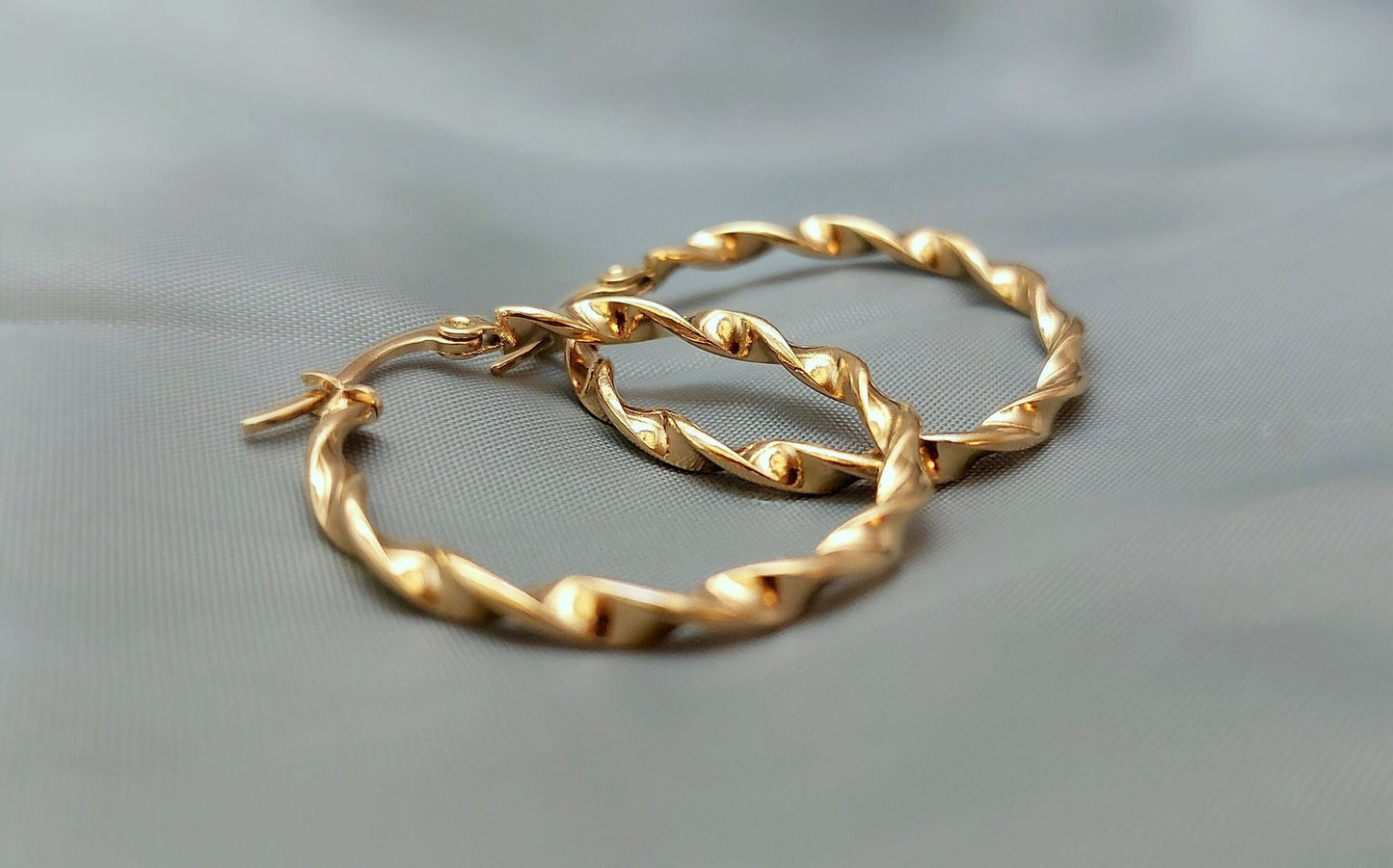 Twisted Rope Hoop Earrings