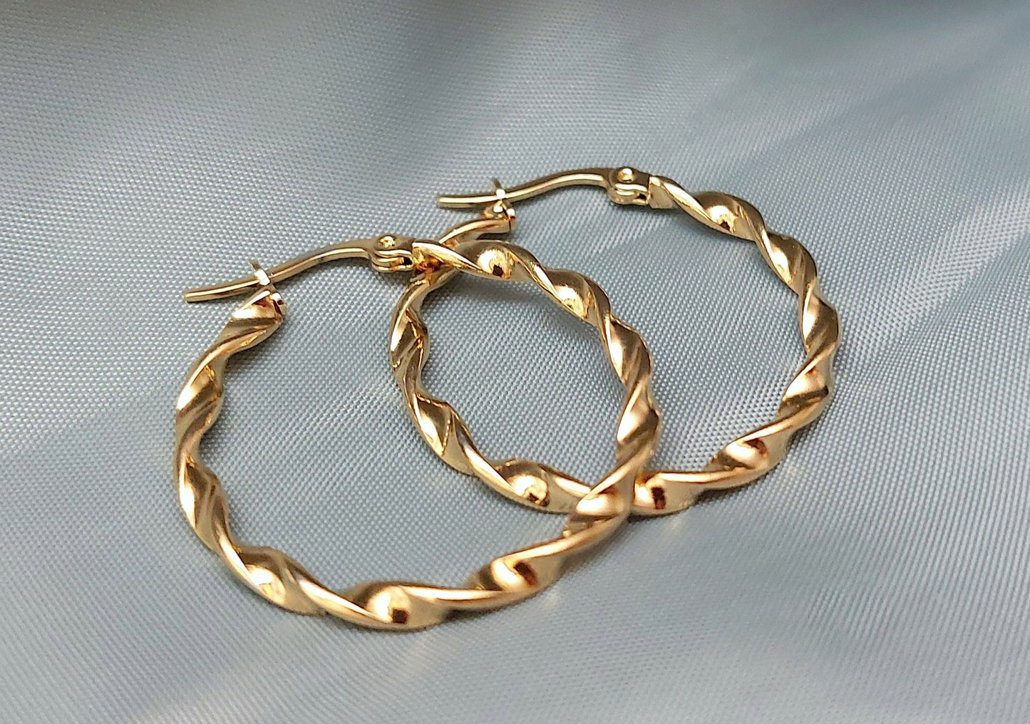 Twisted Rope Hoop Earrings