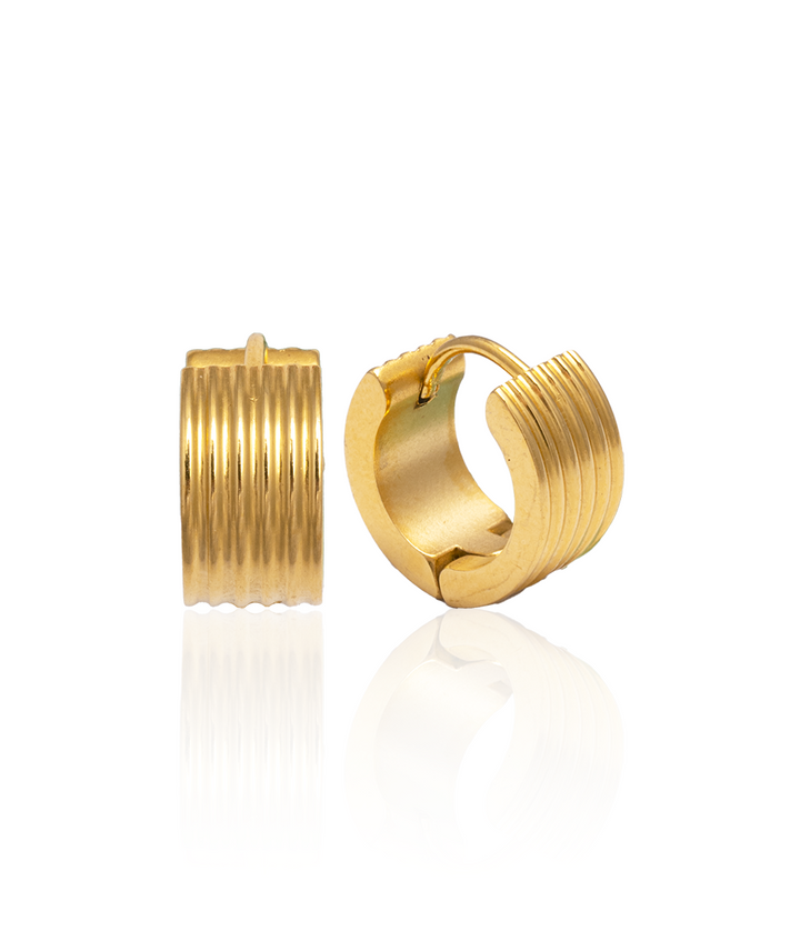 Ribbed Coil Hoop Earrings