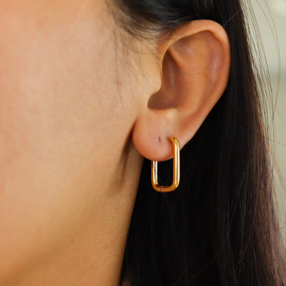 Rectangle Hoop Earrings