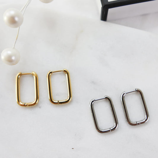 Rectangle Hoop Earrings