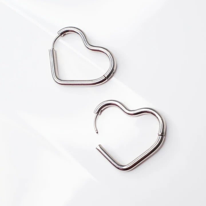 Heart Hoop Earrings