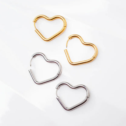 Heart Hoop Earrings