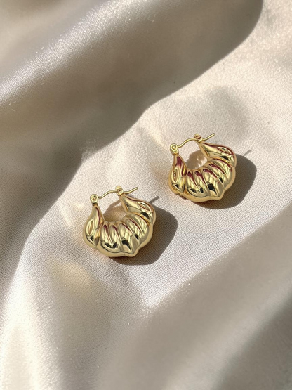 Chunky Twisted Hoop Earrings