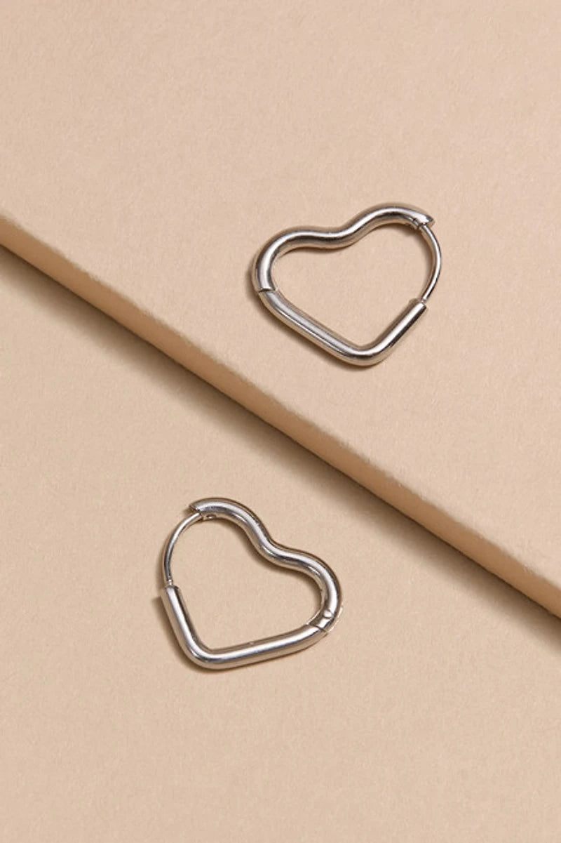 Heart Hoop Earrings